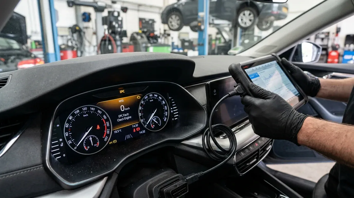 Горит лампа EPC (VW, Skoda, Audi): причины ошибок и диагностика